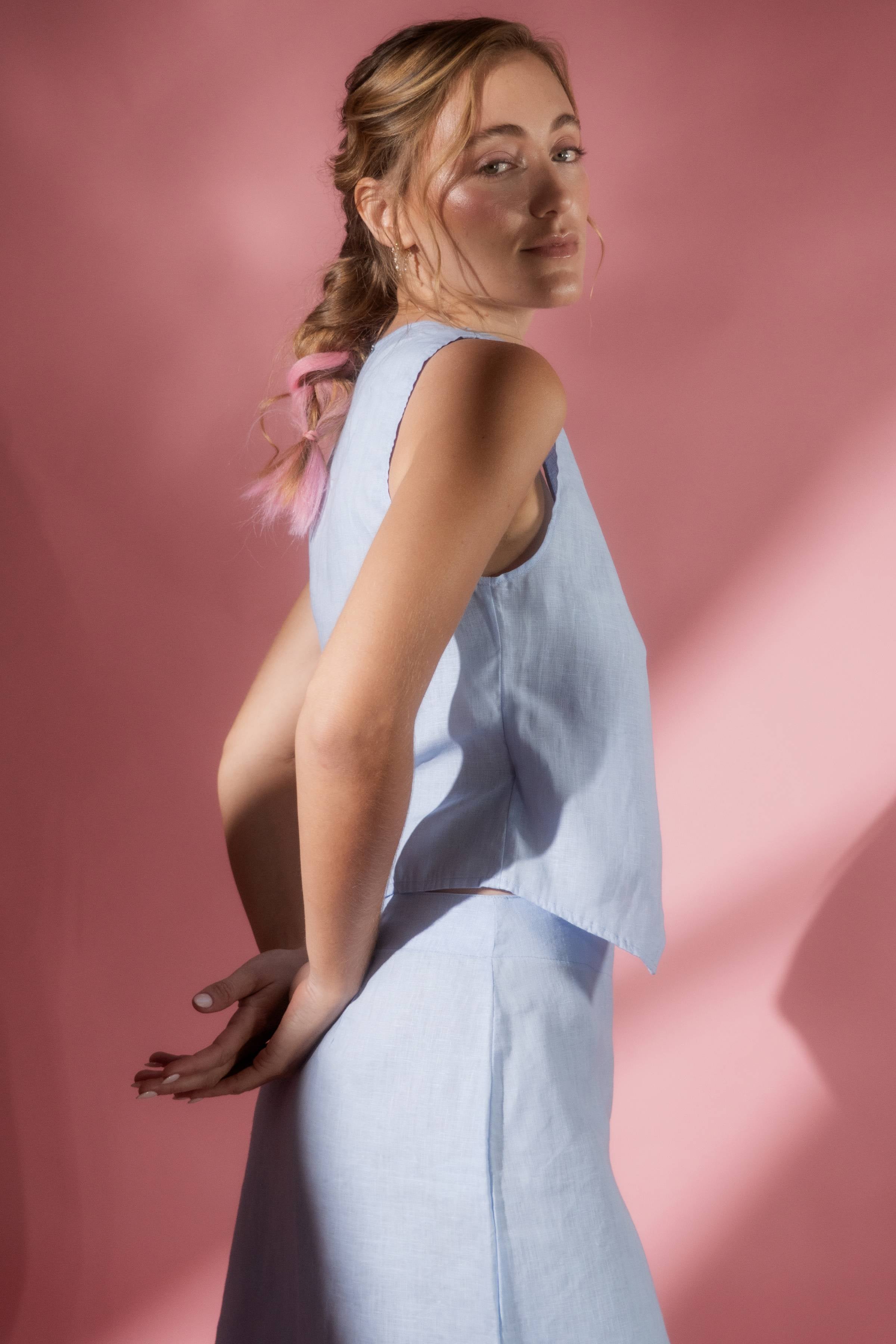 Chaleco Ilusión de Lino Ajustable Sandmade