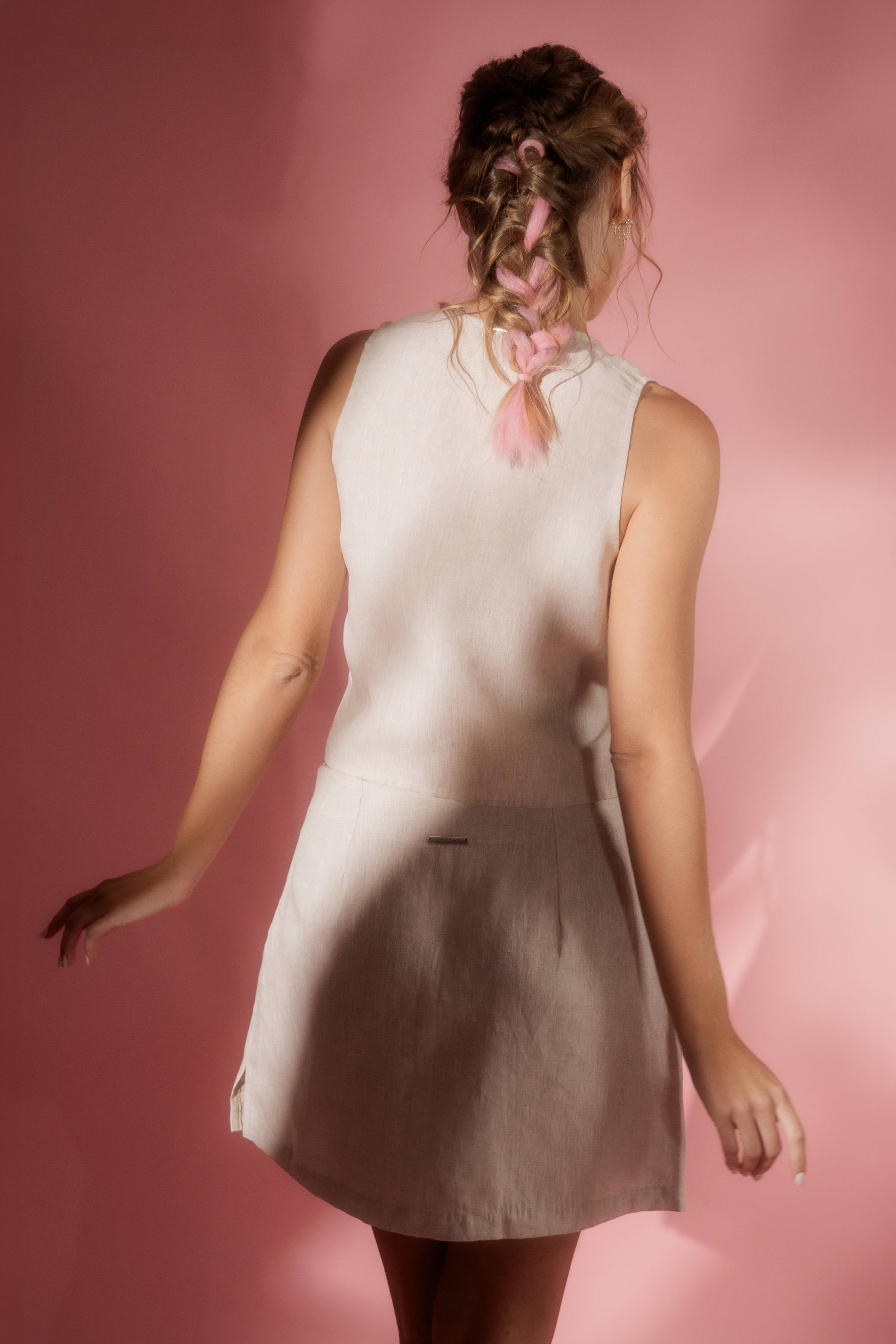 Chaleco Ilusión de Lino Ajustable Sandmade