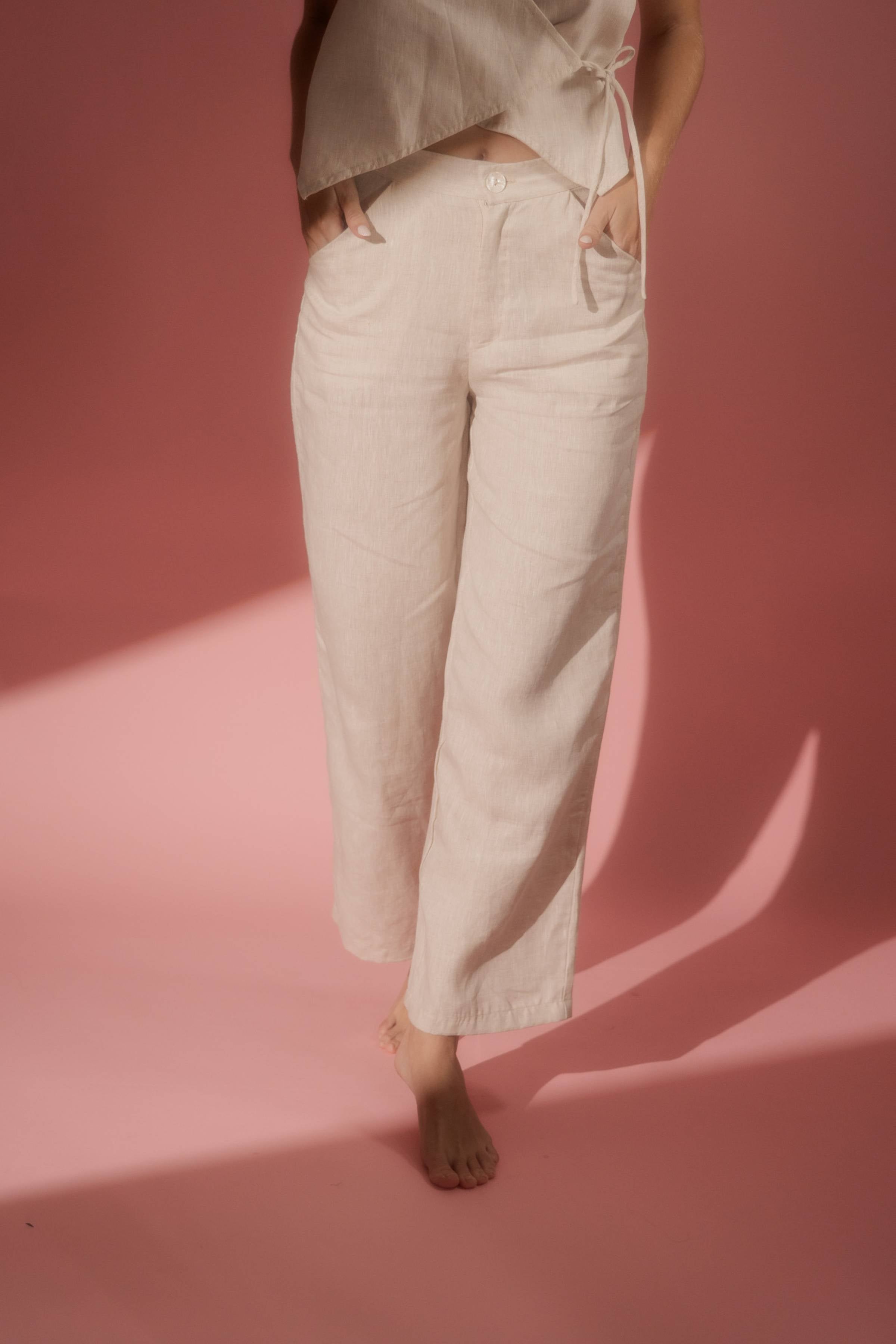 Pantalón Secreto de Lino Corte Sastre Sandmade