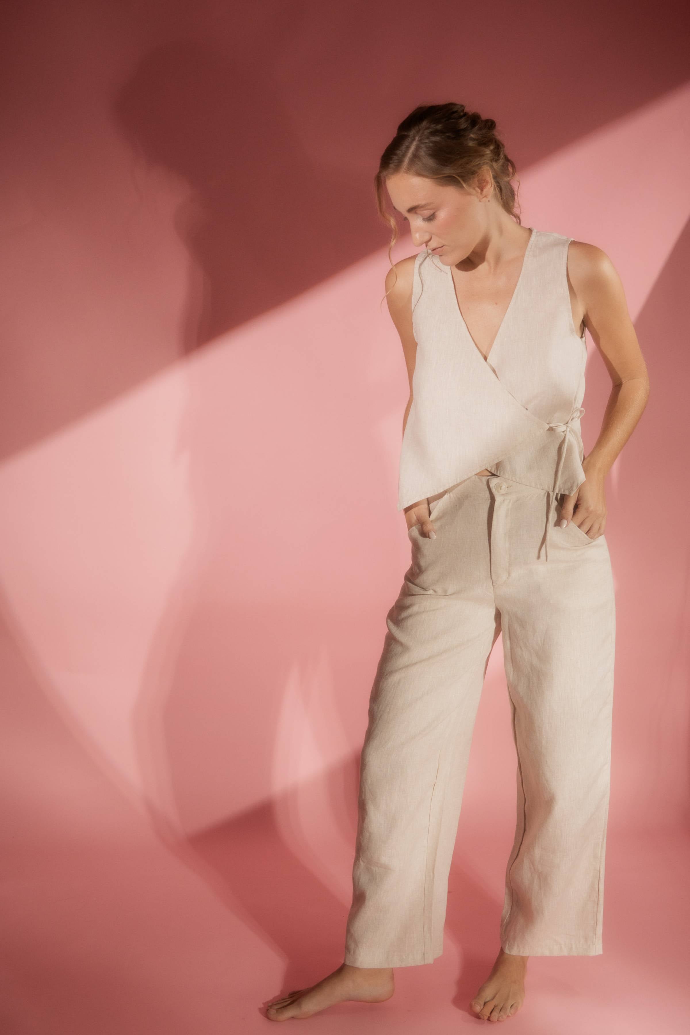 Pantalón Secreto de Lino Corte Sastre Sandmade