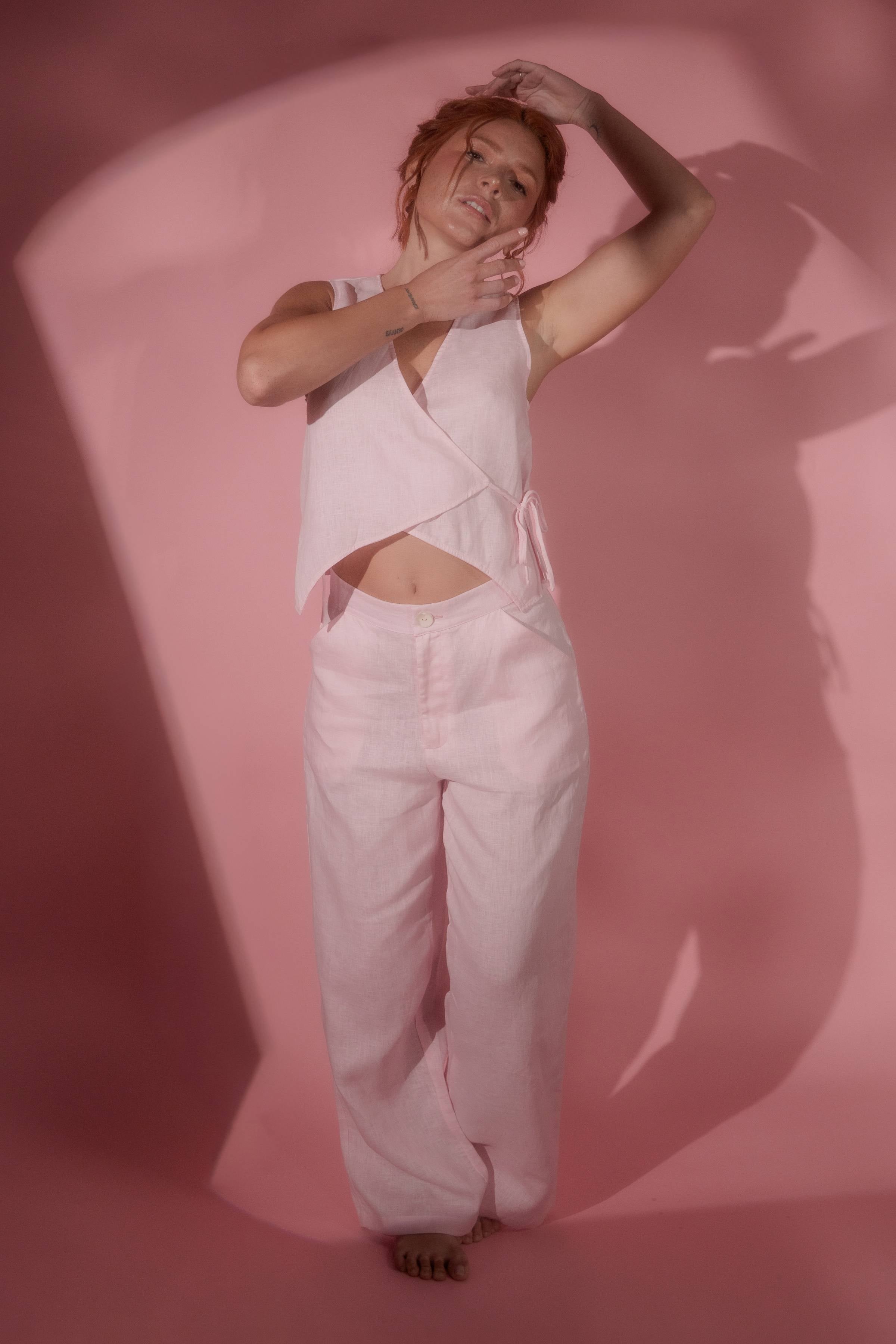 Pantalón Secreto de Lino Corte Sastre Sandmade