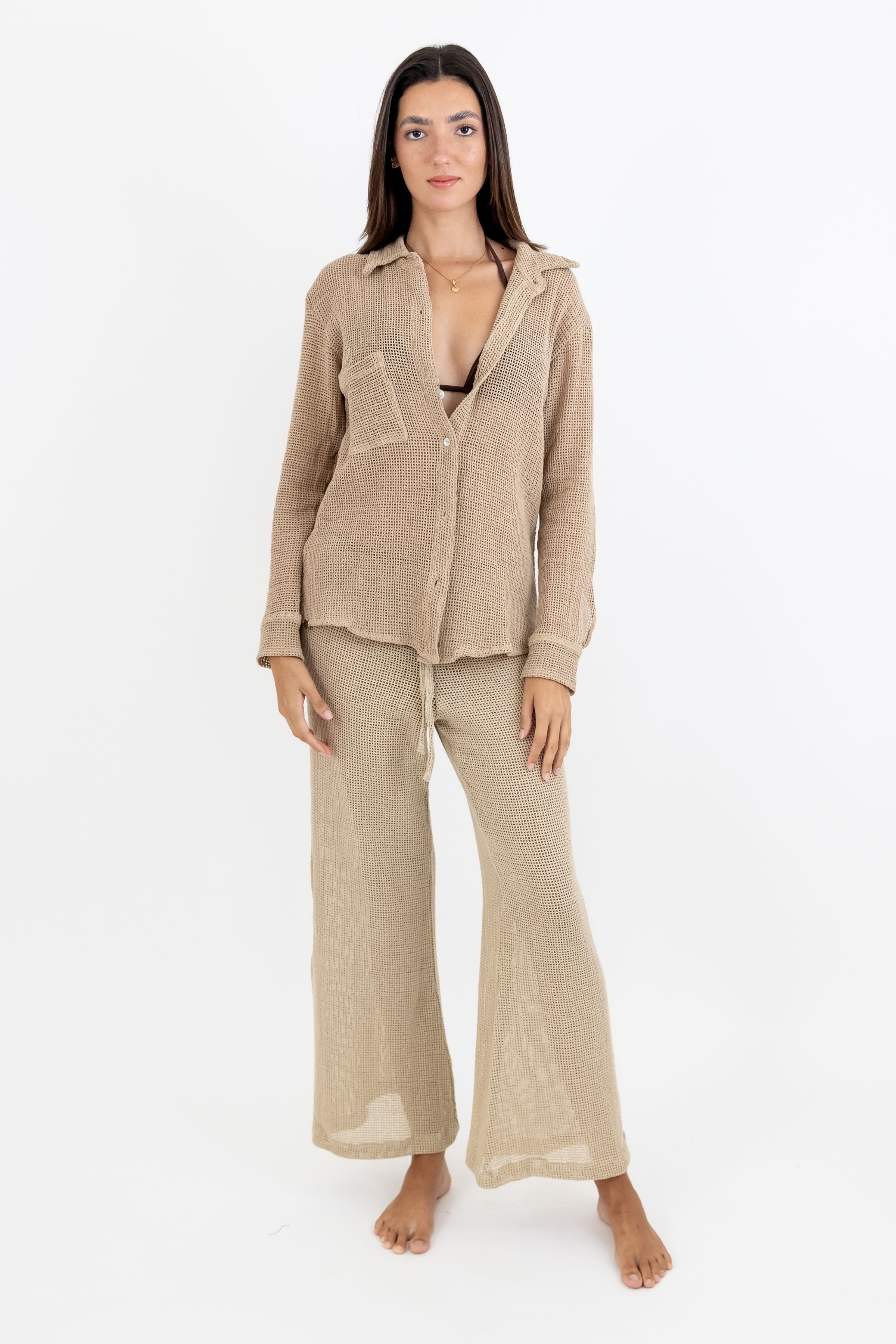 Pantalon Tanit de Red Largo Acampanado