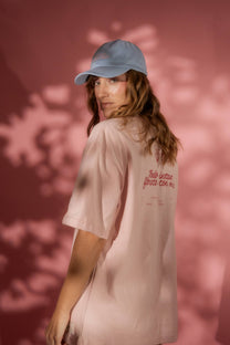 Rocio Oversized Sand-Colored Cotton T-Shirt