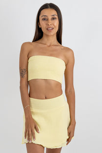 Baby Cotton Strapless Adjustable Crop Top