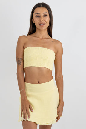 Baby Cotton Strapless Adjustable Crop Top
