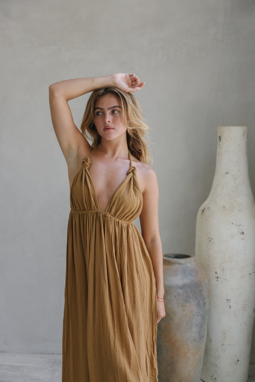 ◆Loulouseoul◆ Wave Sheer Dress Brown loulouseoulouse