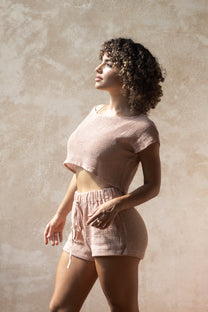 Siena Fishnet Shorts with Adjustable Straps